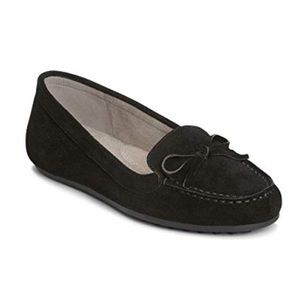 Aerosoles Suede Black Loafers